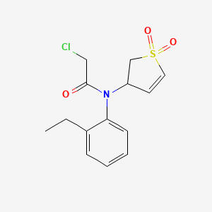 molecular formula C14H16ClNO3S B7737790 2-chloro-N-(1,1-dioxido-2,3-dihydrothiophen-3-yl)-N-(2-ethylphenyl)acetamide 