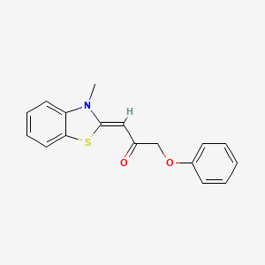 molecular formula C17H15NO2S B7737806 (1Z)-1-(3-methyl-1,3-benzothiazol-2(3H)-ylidene)-3-phenoxypropan-2-one 