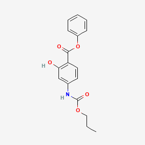 Phenyl 2-hydroxy-4-((propoxycarbonyl)amino)benzoate