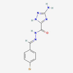 molecular formula C10H9BrN6O B7737955 (E)-3-amino-N'-(4-bromobenzylidene)-1H-1,2,4-triazole-5-carbohydrazide 
