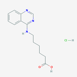 molecular formula C14H18ClN3O2 B7737991 6-(quinazolin-4-ylamino)hexanoic Acid Hydrochloride 