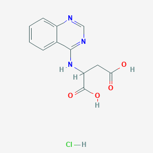 molecular formula C12H12ClN3O4 B7737993 2-(Quinazolin-4-ylamino)butanedioic acid;hydrochloride 