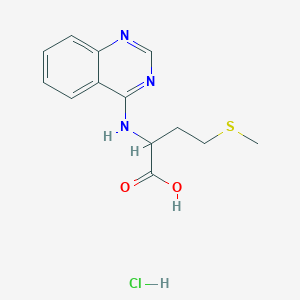 molecular formula C13H16ClN3O2S B7738001 4-Methylsulfanyl-2-(4-quinazolinylamino)butanoic acid hydrochloride 