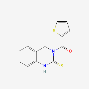 molecular formula C13H10N2OS2 B7738092 (2-mercaptoquinazolin-3(4H)-yl)(thiophen-2-yl)methanone 