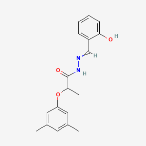 molecular formula C18H20N2O3 B7738097 2-(3,5-dimethylphenoxy)-N-[(2-hydroxyphenyl)methylideneamino]propanamide 