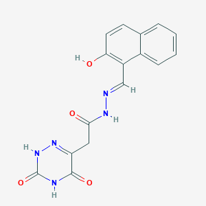 molecular formula C16H13N5O4 B7738105 2-(3,5-dioxo-2,3,4,5-tetrahydro-1,2,4-triazin-6-yl)-N'-[(1E)-(2-hydroxy-1-naphthyl)methylene]acetohydrazide 