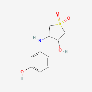 molecular formula C10H13NO4S B7738181 4-[(3-Hydroxyphenyl)amino]tetrahydrothiophene-3-ol 1,1-dioxide 