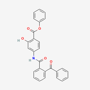 molecular formula C27H19NO5 B7738217 Phenyl 4-(2-benzoylbenzamido)-2-hydroxybenzoate 