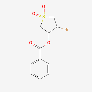 4-Bromo-1,1-dioxidotetrahydrothiophen-3-yl benzoate
