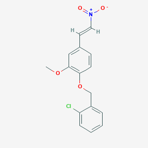 molecular formula C16H14ClNO4 B7738271 1-[(2-chlorophenyl)methoxy]-2-methoxy-4-[(E)-2-nitroethenyl]benzene 