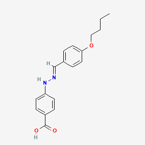 4-[(2E)-2-[(4-butoxyphenyl)methylidene]hydrazinyl]benzoic acid