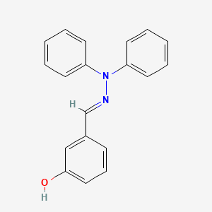molecular formula C19H16N2O B7738307 3-[(E)-(diphenylhydrazinylidene)methyl]phenol 