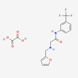 2-(furan-2-ylmethylamino)-N-[3-(trifluoromethyl)phenyl]acetamide;oxalic acid