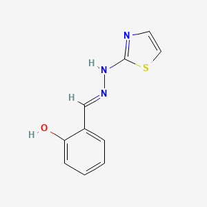 molecular formula C10H9N3OS B7738384 2-{(E)-[2-(1,3-thiazol-2-yl)hydrazinylidene]methyl}phenol 