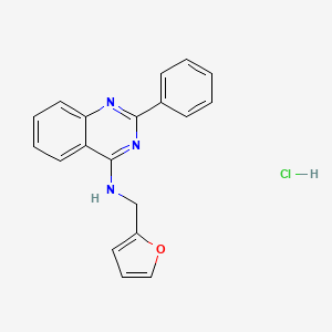molecular formula C19H16ClN3O B7738417 Furan-2-ylmethyl-(2-phenyl-quinazolin-4-yl)-amine 