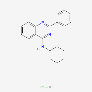 molecular formula C20H22ClN3 B7738425 N4-cyclohexyl-2-phenyl-4-quinazolinamine cyclohexyl(2-phenyl-4-quinazolinyl)amine hydrochloride 