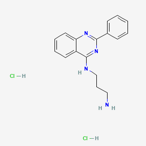 molecular formula C17H20Cl2N4 B7738452 N'-(2-phenylquinazolin-4-yl)propane-1,3-diamine;dihydrochloride 