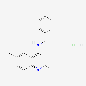 N-benzyl-2,6-dimethylquinolin-4-amine;hydrochloride