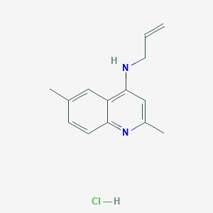 molecular formula C14H17ClN2 B7738484 2,6-dimethyl-N-prop-2-enylquinolin-4-amine;hydrochloride 