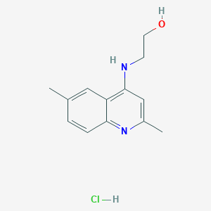 molecular formula C13H17ClN2O B7738491 2-[(2,6-Dimethylquinolin-4-yl)amino]ethanol;hydrochloride 