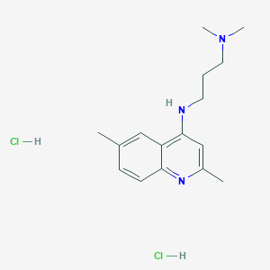 molecular formula C16H25Cl2N3 B7738499 N-(2,6-dimethylquinolin-4-yl)-N',N'-dimethylpropane-1,3-diamine;dihydrochloride 