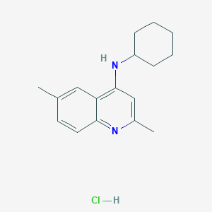 N-cyclohexyl-2,6-dimethylquinolin-4-amine;hydrochloride