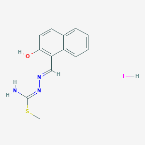 molecular formula C13H14IN3OS B7738632 methyl N'-[(E)-(2-hydroxynaphthalen-1-yl)methylideneamino]carbamimidothioate;hydroiodide 