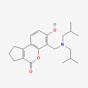 molecular formula C21H29NO3 B7738746 6-[(Diisobutylamino)-methyl]-7-hydroxy-2,3-dihydro-1H-cyclopenta[c]chromen-4-one 