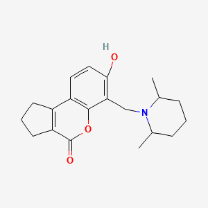 molecular formula C20H25NO3 B7738747 6-[(2,6-dimethylpiperidin-1-yl)methyl]-7-hydroxy-2,3-dihydrocyclopenta[c]chromen-4(1H)-one 
