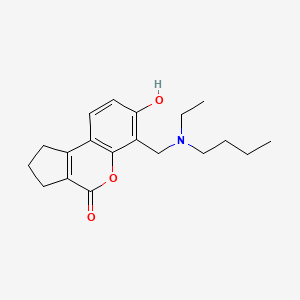 molecular formula C19H25NO3 B7738755 6-[[butyl(ethyl)amino]methyl]-7-hydroxy-2,3-dihydro-1H-cyclopenta[c]chromen-4-one 