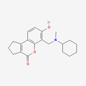6-{[cyclohexyl(methyl)amino]methyl}-7-hydroxy-1H,2H,3H,4H-cyclopenta[c]chromen-4-one