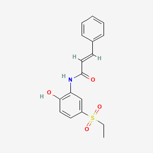 molecular formula C17H17NO4S B7738829 N-(5-Ethanesulfonyl-2-hydroxy-phenyl)-3-phenyl-acrylamide 