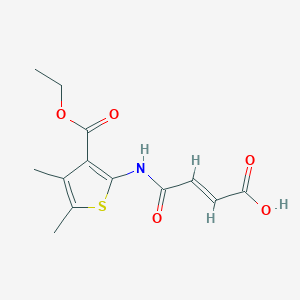 molecular formula C13H15NO5S B7738859 (2E)-4-{[3-(ethoxycarbonyl)-4,5-dimethylthiophen-2-yl]amino}-4-oxobut-2-enoic acid 