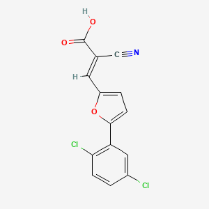 molecular formula C14H7Cl2NO3 B7738917 (E)-2-cyano-3-(5-(2,5-dichlorophenyl)furan-2-yl)acrylic acid 