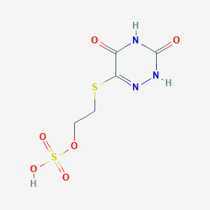 molecular formula C5H7N3O6S2 B7738944 2-(3,5-dioxo-2H,4H-1,2,4-triazin-6-ylthio)ethyl hydroxysulfonate 