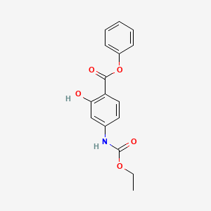 molecular formula C16H15NO5 B7738945 Phenyl 4-[(ethoxycarbonyl)amino]-2-hydroxybenzoate 