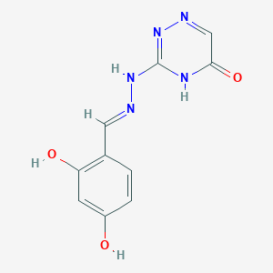molecular formula C10H9N5O3 B7738953 3-[(2E)-2-[(2,4-dihydroxyphenyl)methylidene]hydrazinyl]-4H-1,2,4-triazin-5-one 