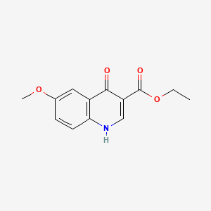 molecular formula C13H13NO4 B7738987 Ethyl 4-hydroxy-6-methoxyquinoline-3-carboxylate CAS No. 5866-54-6