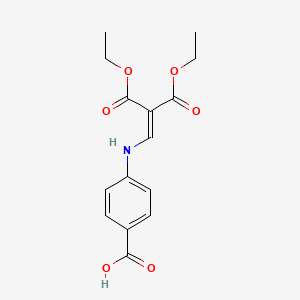 molecular formula C15H17NO6 B7738999 4-[2-(Ethoxycarbonyl)-3-oxo-3-ethoxy-1-propenylamino]benzoic acid 