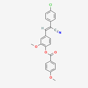 [4-[(Z)-2-(4-chlorophenyl)-2-cyanoethenyl]-2-methoxyphenyl] 4-methoxybenzoate