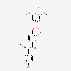 molecular formula C26H22ClNO6 B7739024 [4-[(Z)-2-(4-chlorophenyl)-2-cyanoethenyl]-2-methoxyphenyl] 3,4,5-trimethoxybenzoate 