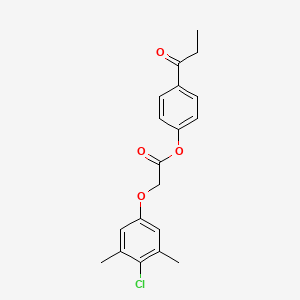 molecular formula C19H19ClO4 B7739038 4-Propionylphenyl 2-(4-chloro-3,5-dimethylphenoxy)acetate 