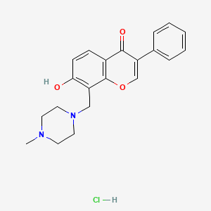 molecular formula C21H23ClN2O3 B7739045 7-Hydroxy-8-[(4-methylpiperazin-1-yl)methyl]-3-phenylchromen-4-one;hydrochloride 