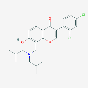 8-[[Bis(2-methylpropyl)amino]methyl]-3-(2,4-dichlorophenyl)-7-hydroxychromen-4-one