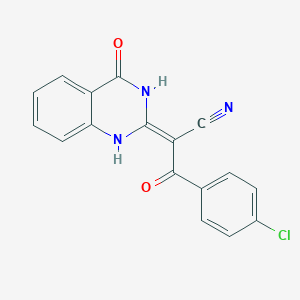 (2E)-3-(4-chlorophenyl)-3-oxo-2-(4-oxo-1H-quinazolin-2-ylidene)propanenitrile