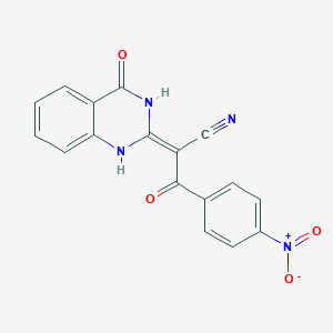 (2E)-3-(4-nitrophenyl)-3-oxo-2-(4-oxo-1H-quinazolin-2-ylidene)propanenitrile