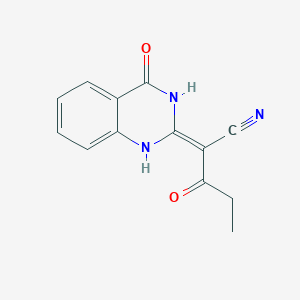 (2E)-3-oxo-2-(4-oxo-1H-quinazolin-2-ylidene)pentanenitrile