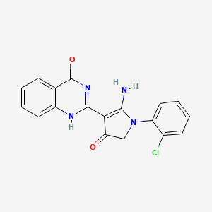 2-[5-amino-1-(2-chlorophenyl)-3-oxo-2H-pyrrol-4-yl]-1H-quinazolin-4-one