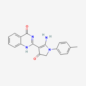 2-[5-amino-1-(4-methylphenyl)-3-oxo-2H-pyrrol-4-yl]-1H-quinazolin-4-one