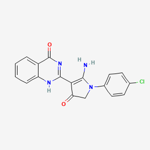 2-[5-amino-1-(4-chlorophenyl)-3-oxo-2H-pyrrol-4-yl]-1H-quinazolin-4-one